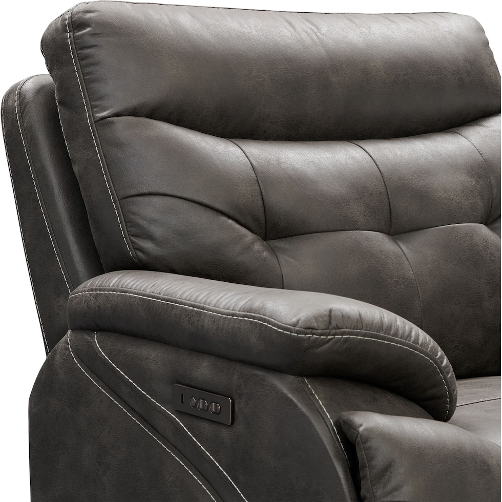 beckett gray recliner   