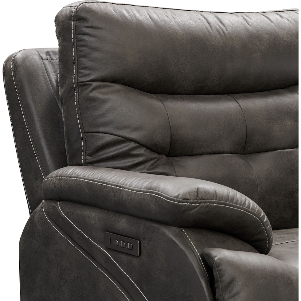 beckett gray recliner   