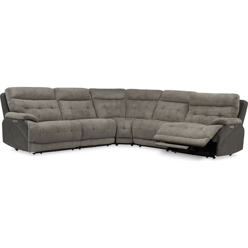 beckett gray sectional   