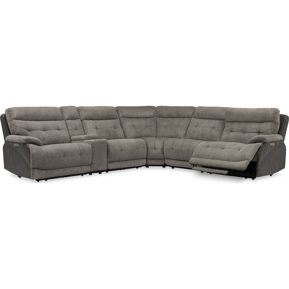 beckett gray sectional   