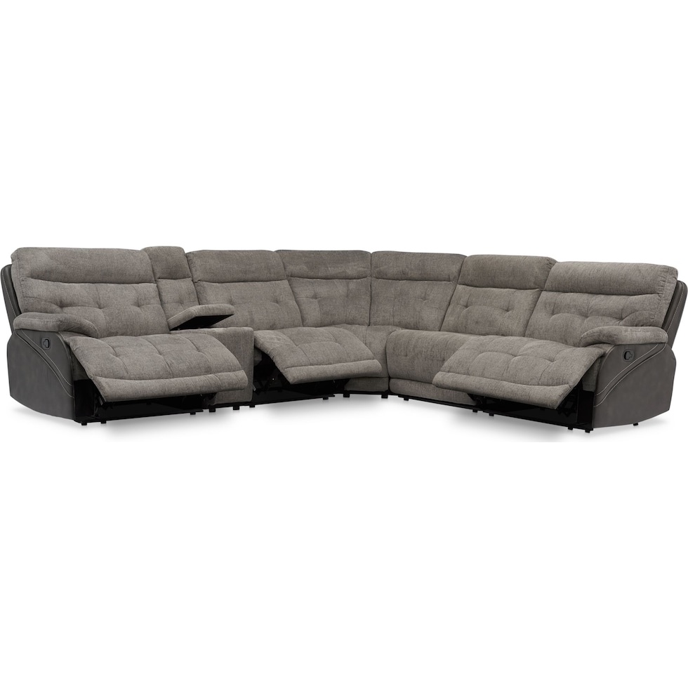 beckett gray sectional   