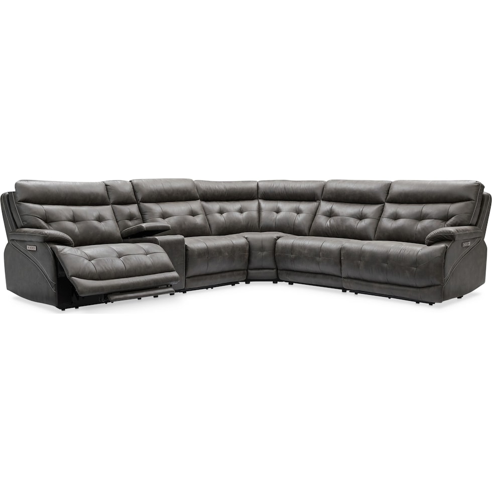 beckett gray sectional   