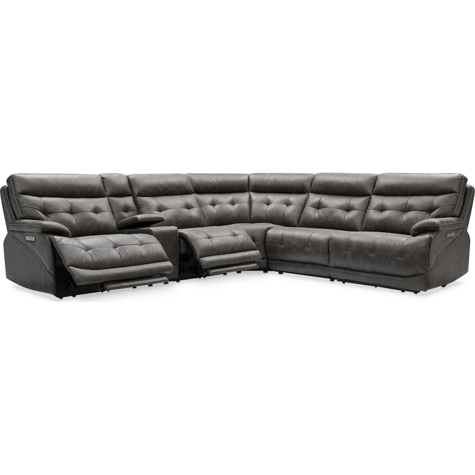 beckett gray sectional   