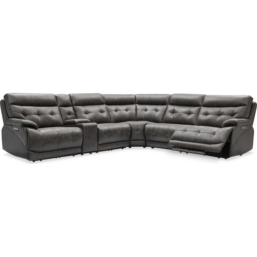 beckett gray sectional   