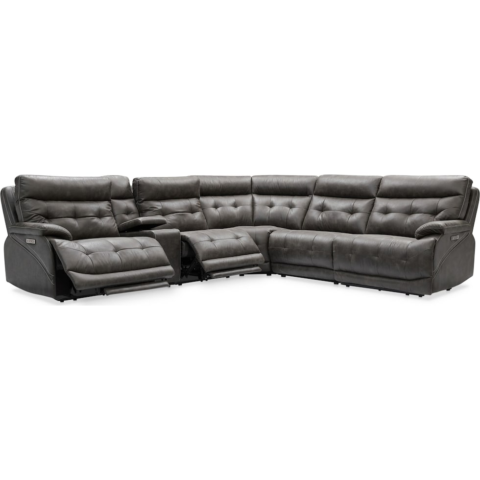 beckett gray sectional   