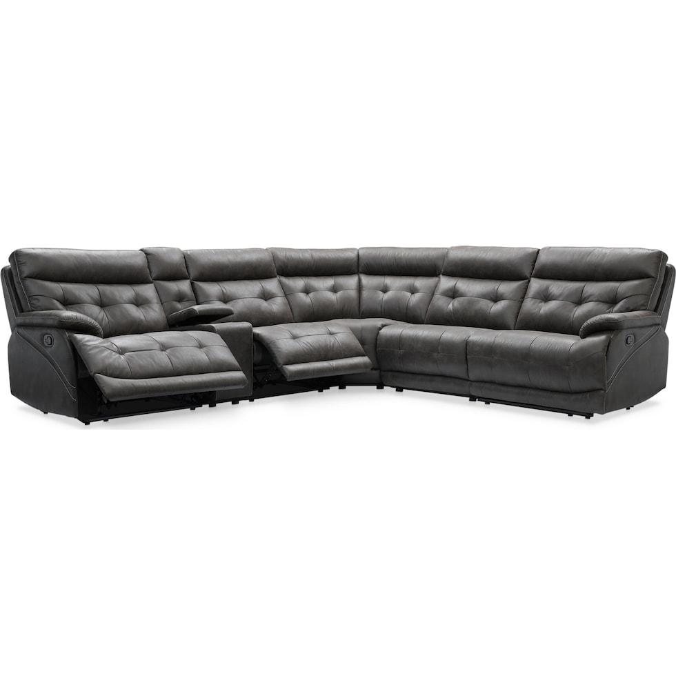 beckett gray sectional   