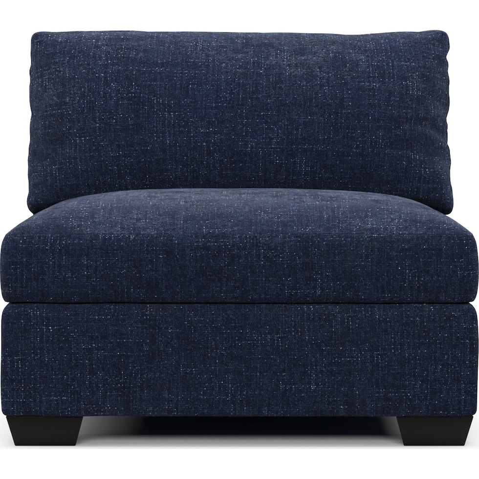 beckham blue armless chair   
