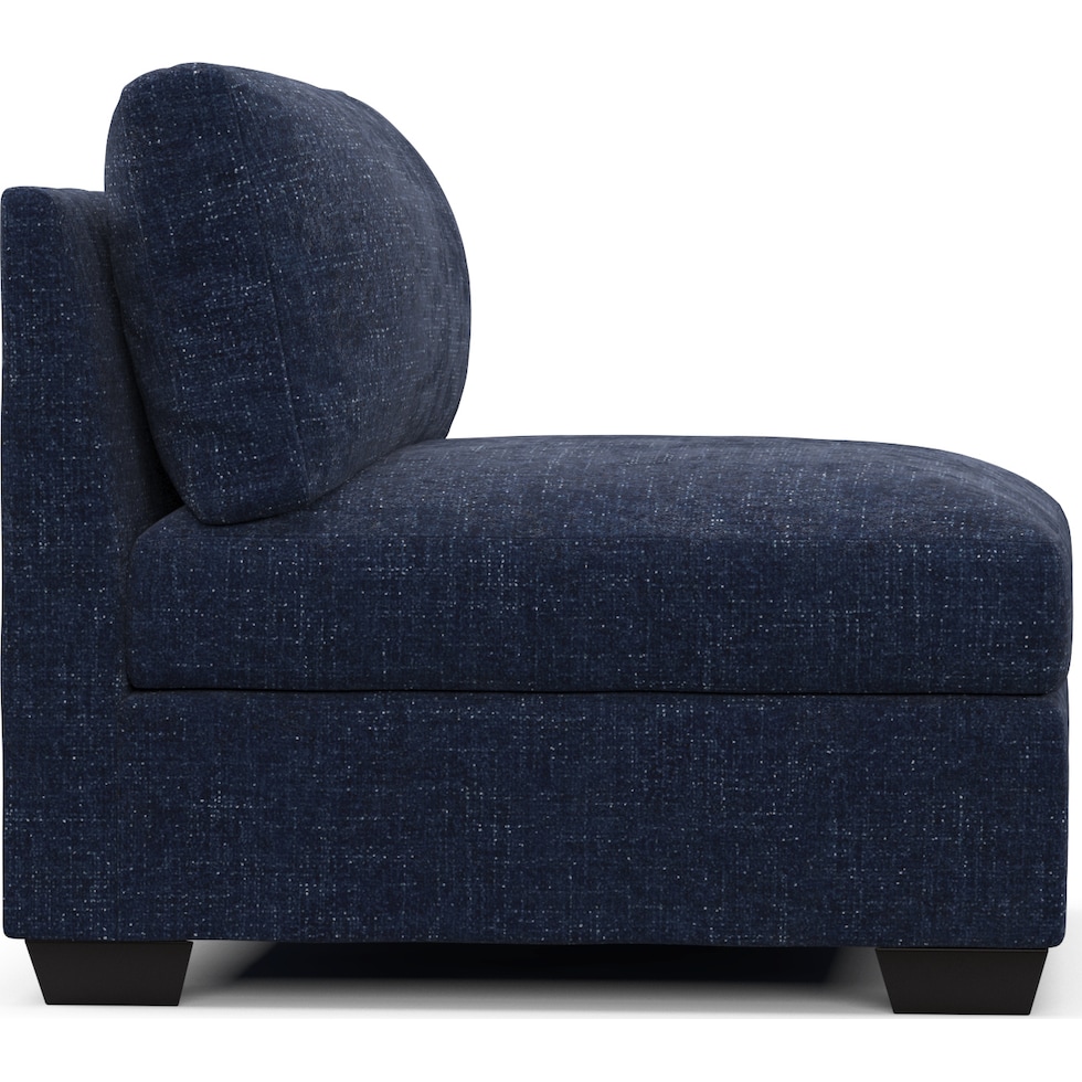 beckham blue armless chair   