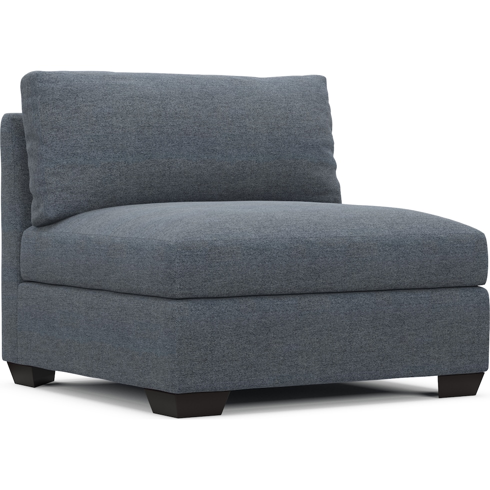 beckham blue armless chair   