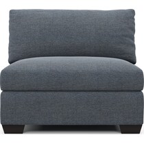 beckham blue armless chair   