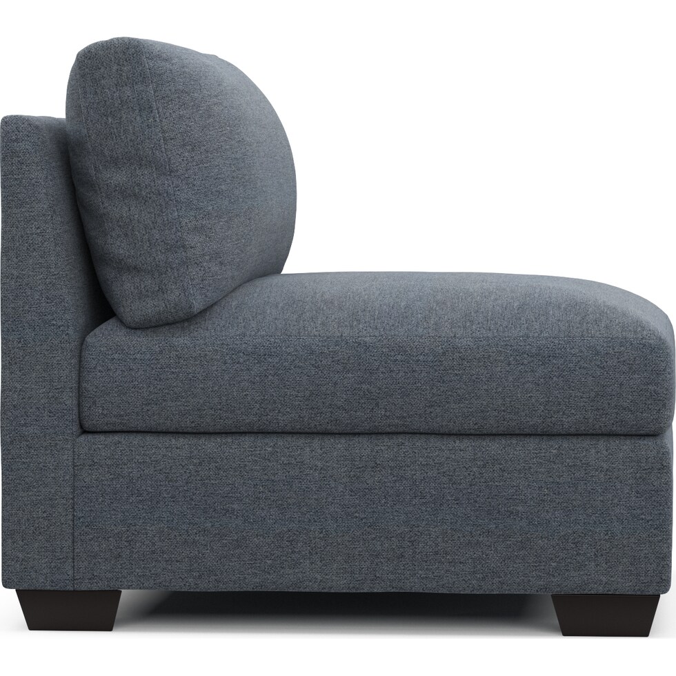beckham blue armless chair   