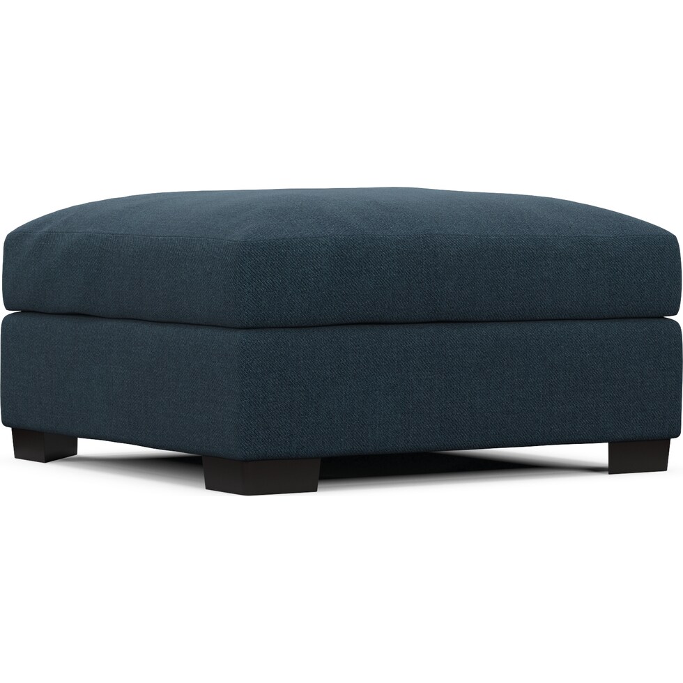 beckham blue ottoman   
