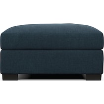 beckham blue ottoman   