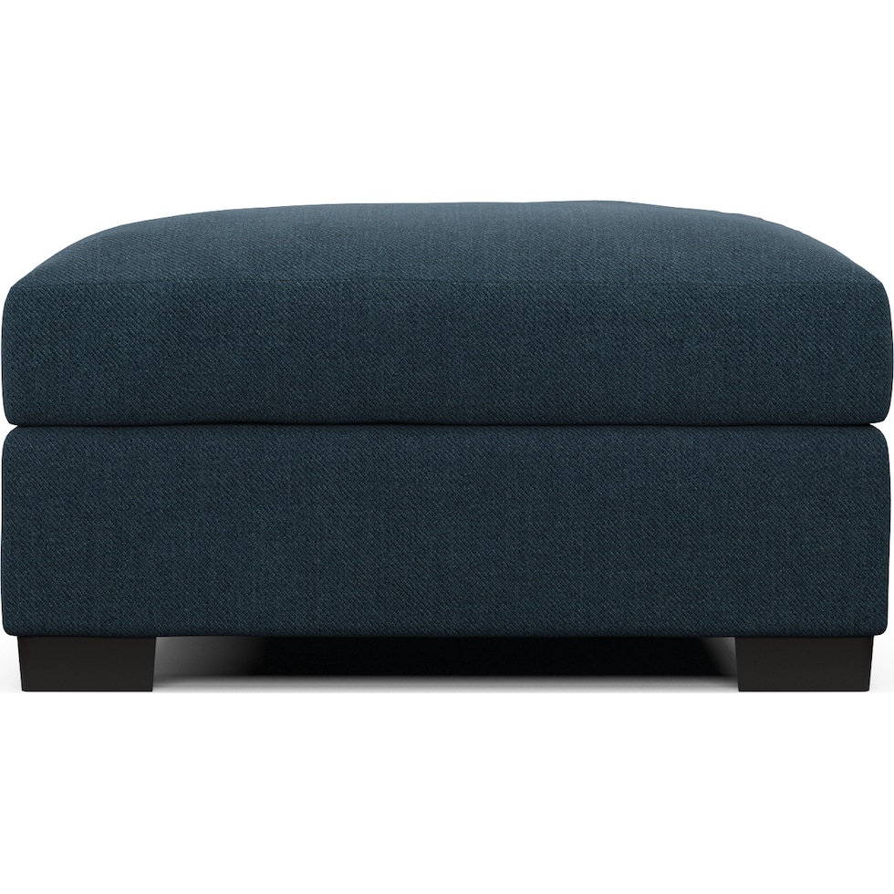 beckham blue ottoman   
