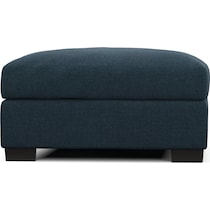beckham blue ottoman   