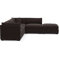 beckham dark brown sectional   