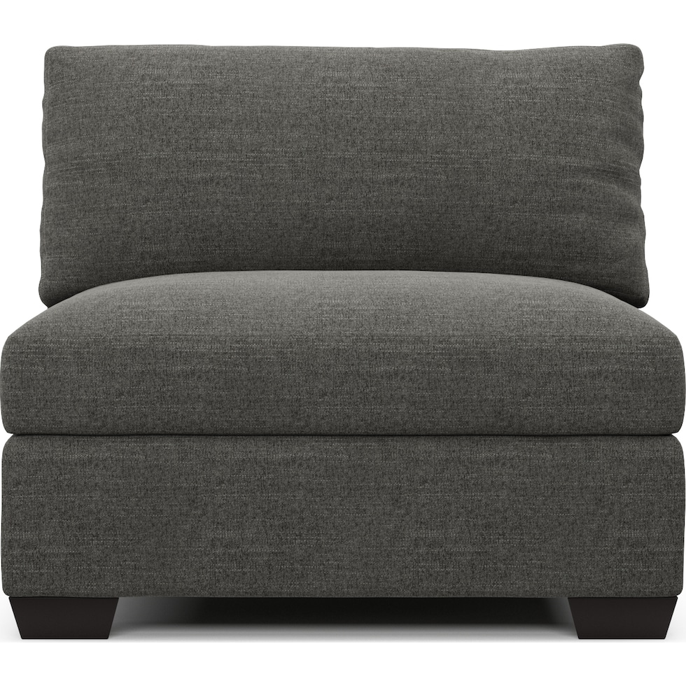 beckham gray armless chair   