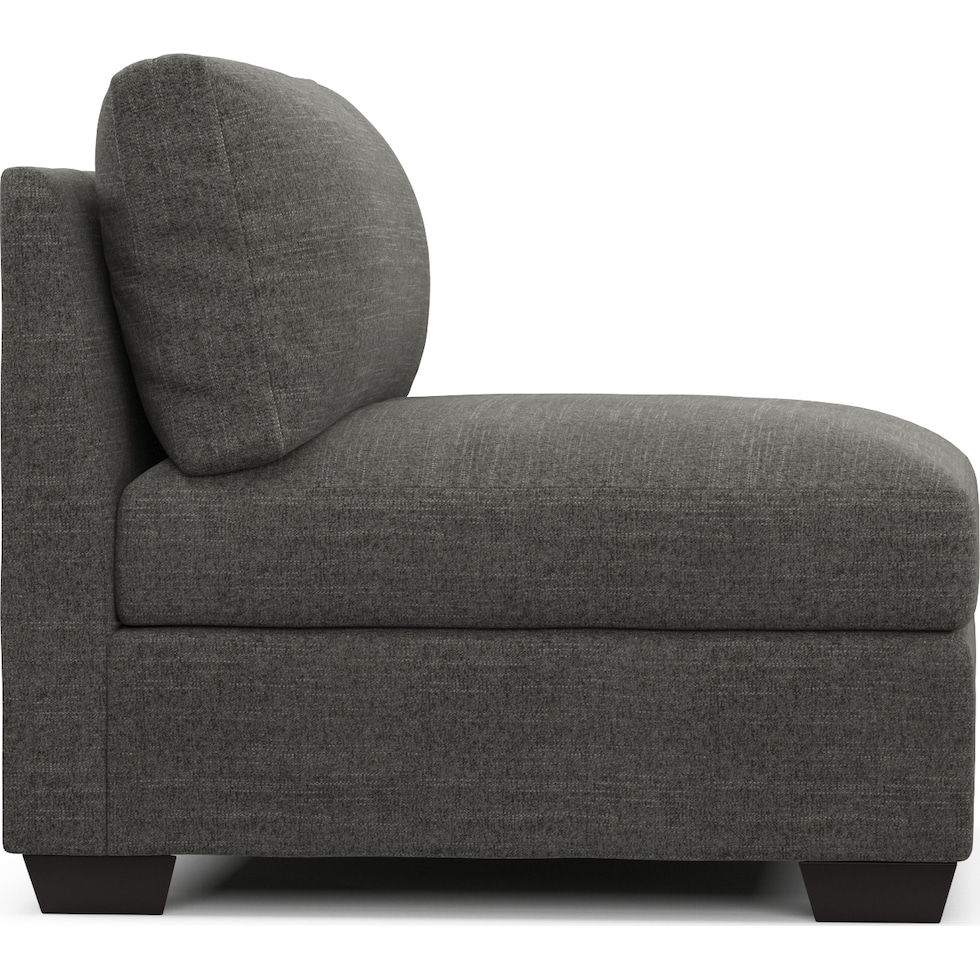 beckham gray armless chair   