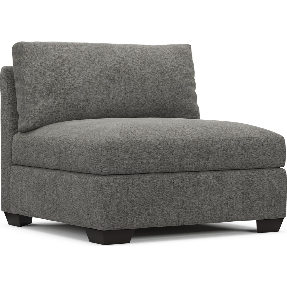 beckham gray armless chair   