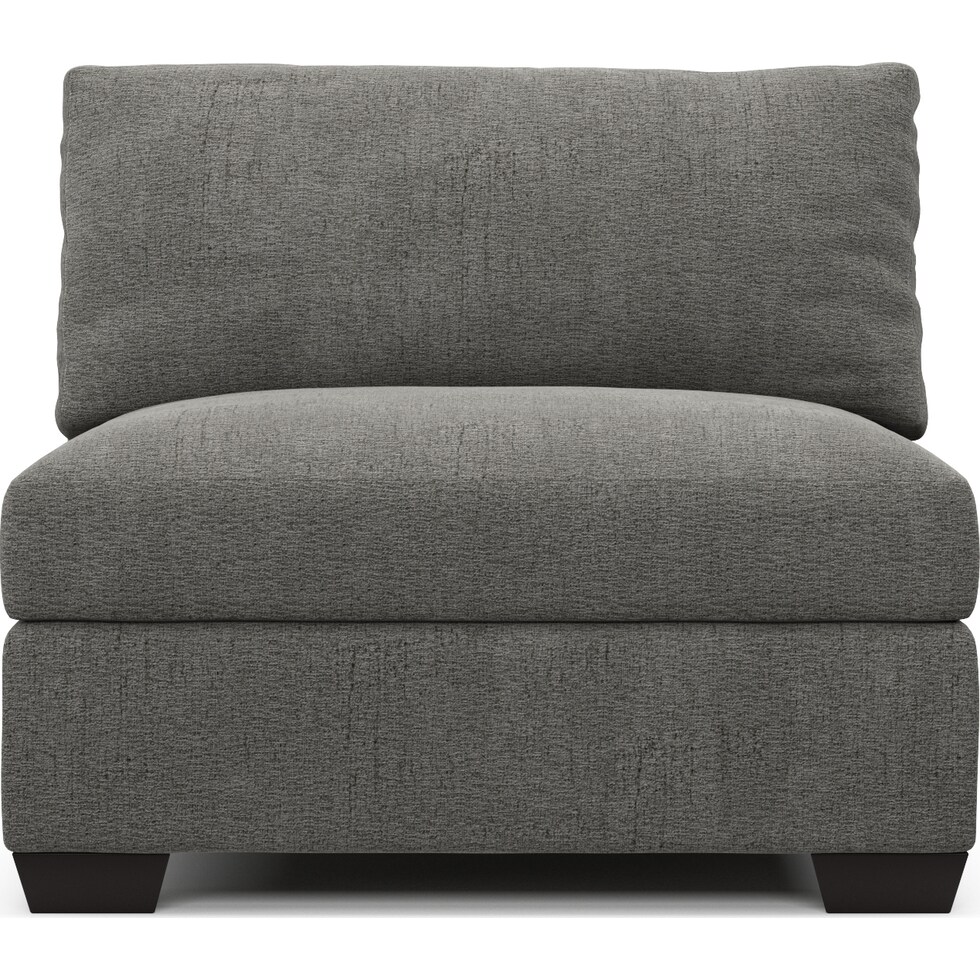 beckham gray armless chair   