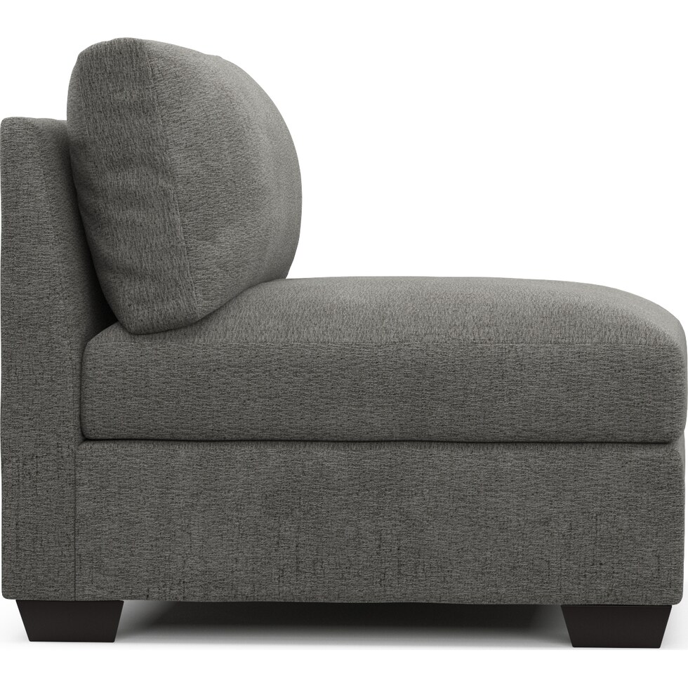 beckham gray armless chair   