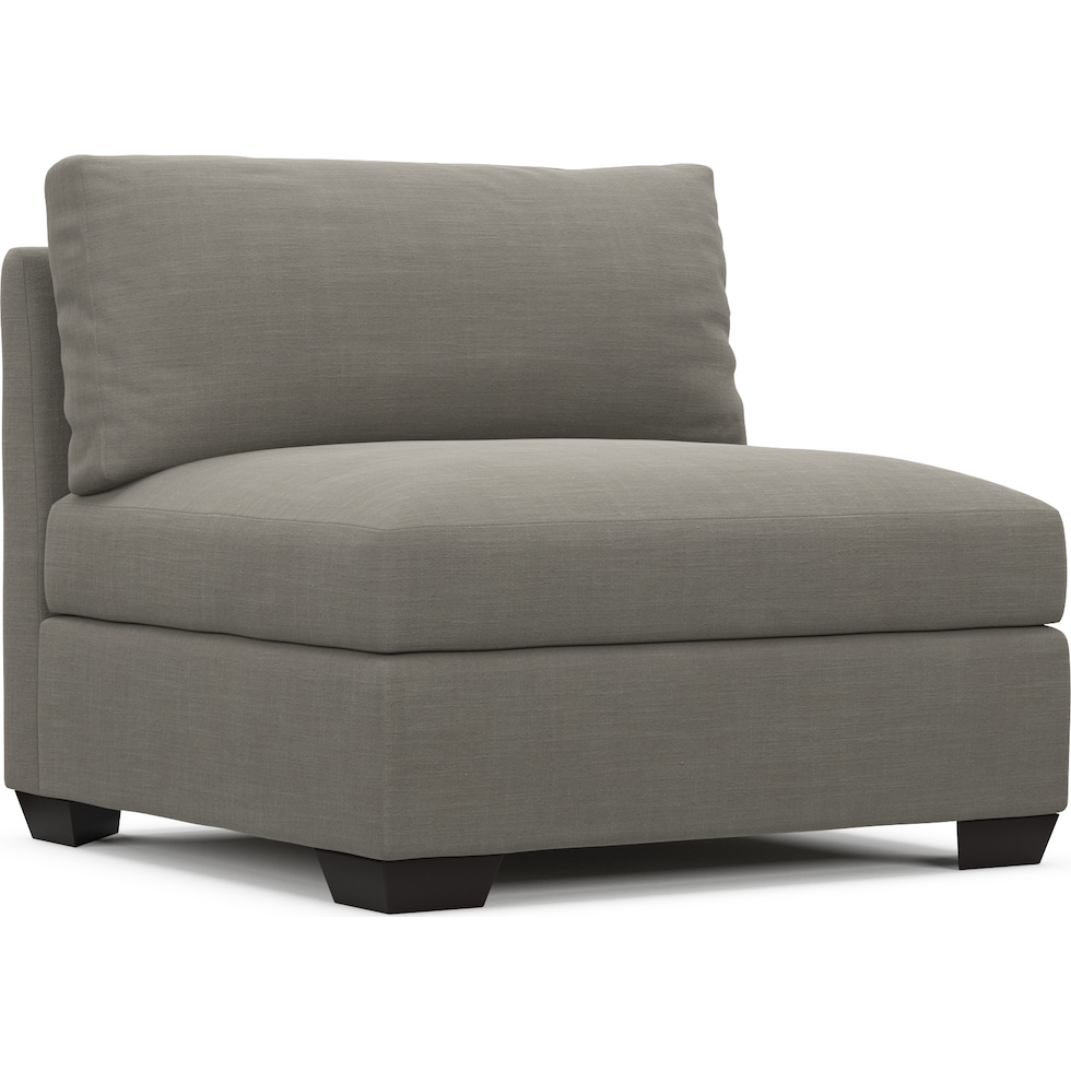 beckham gray armless chair   