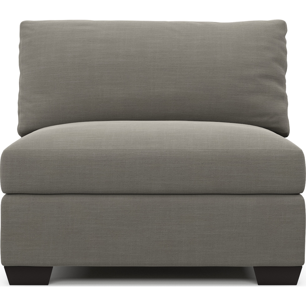 beckham gray armless chair   