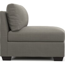 beckham gray armless chair   