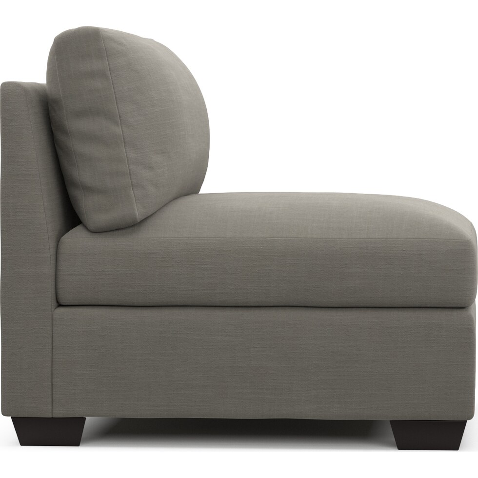 beckham gray armless chair   