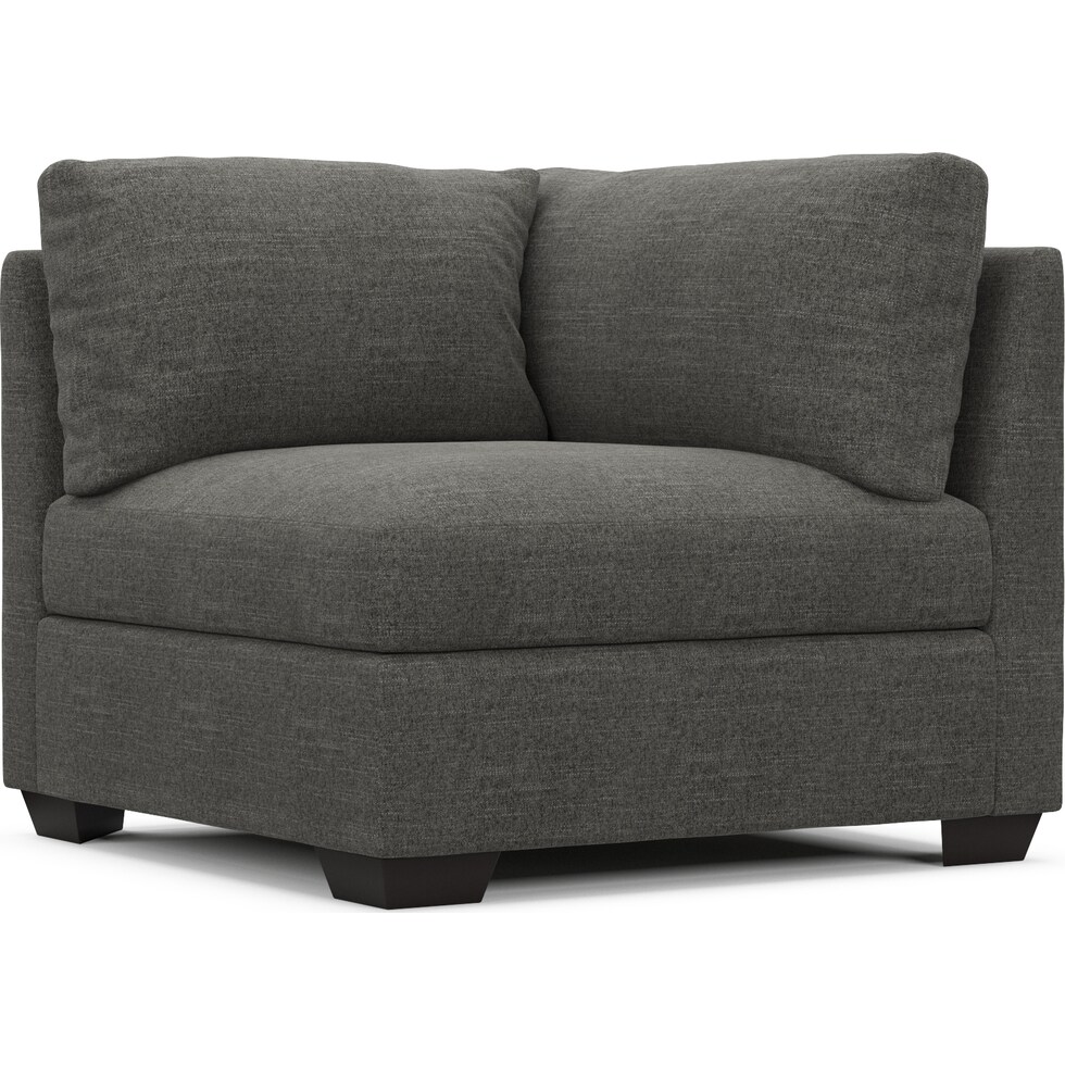 beckham gray corner chair   
