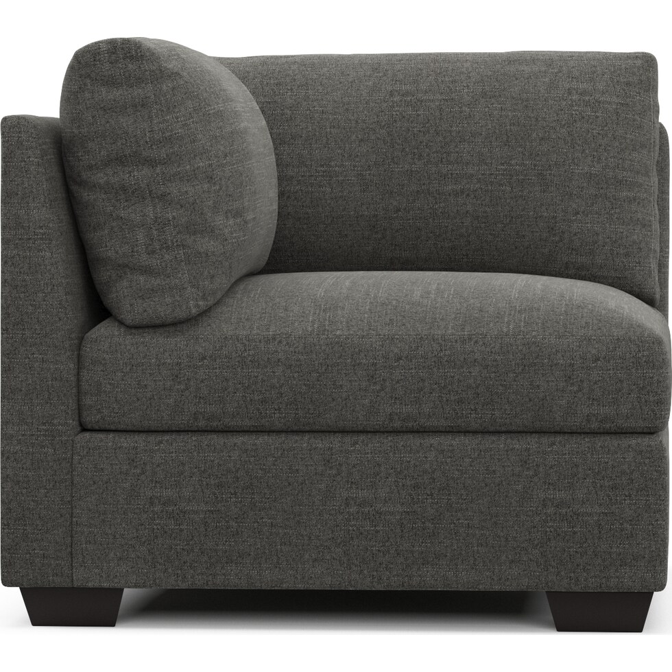 beckham gray corner chair   