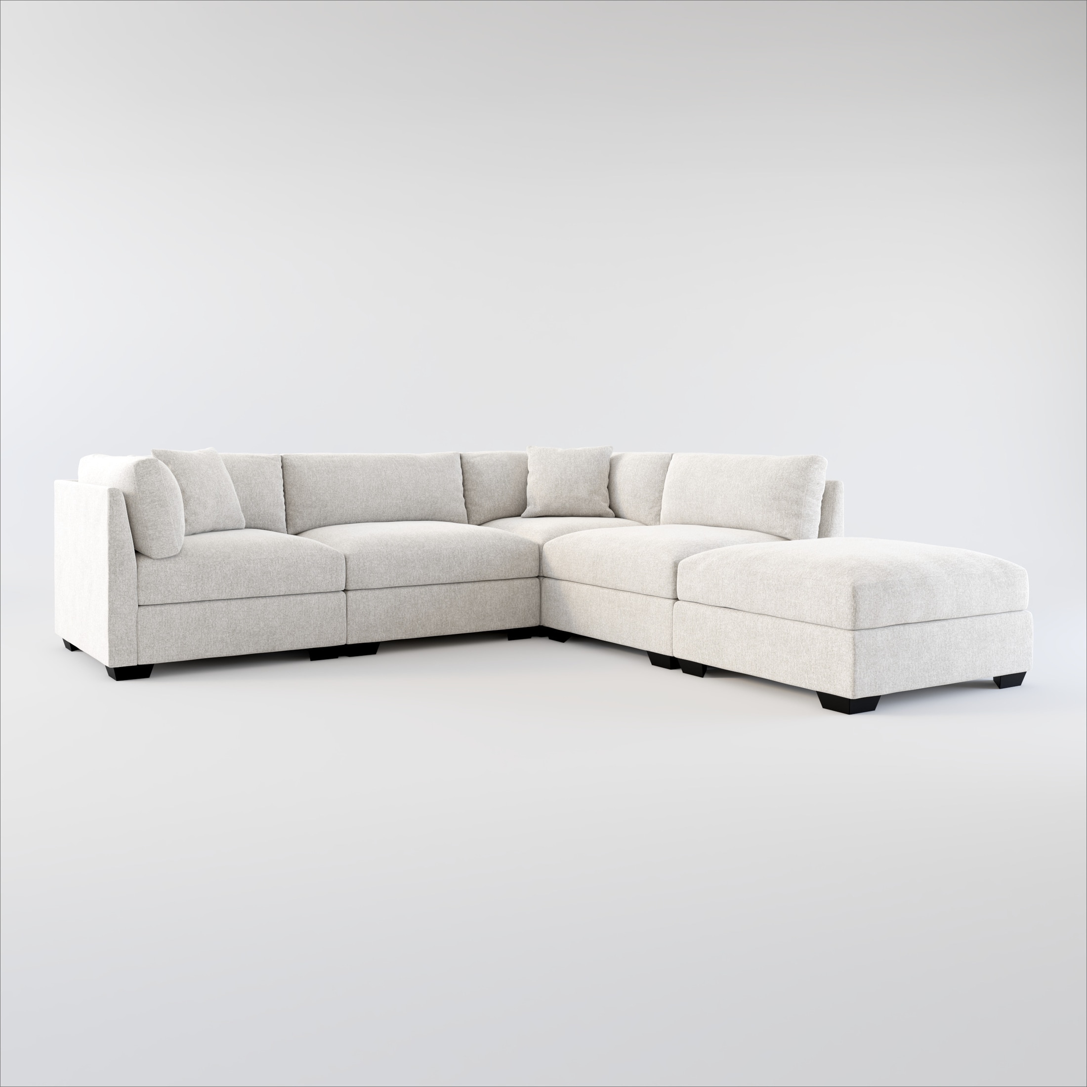 Beckham 4-Piece Sectional and Ottoman | American Signature Furniture