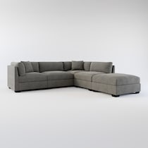 beckham gray sectional   