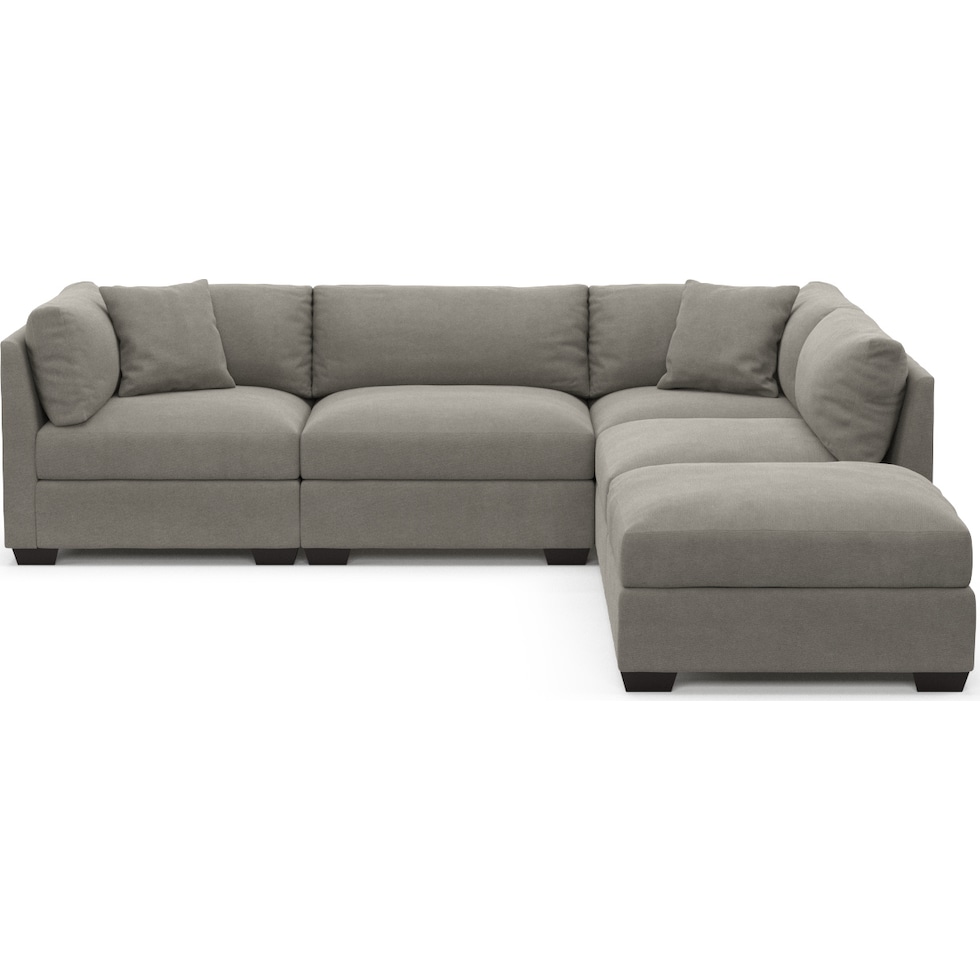 beckham gray sectional   