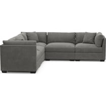 beckham gray sectional   