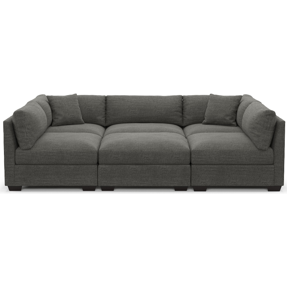 beckham gray sectional   