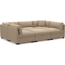 beckham gray sectional   