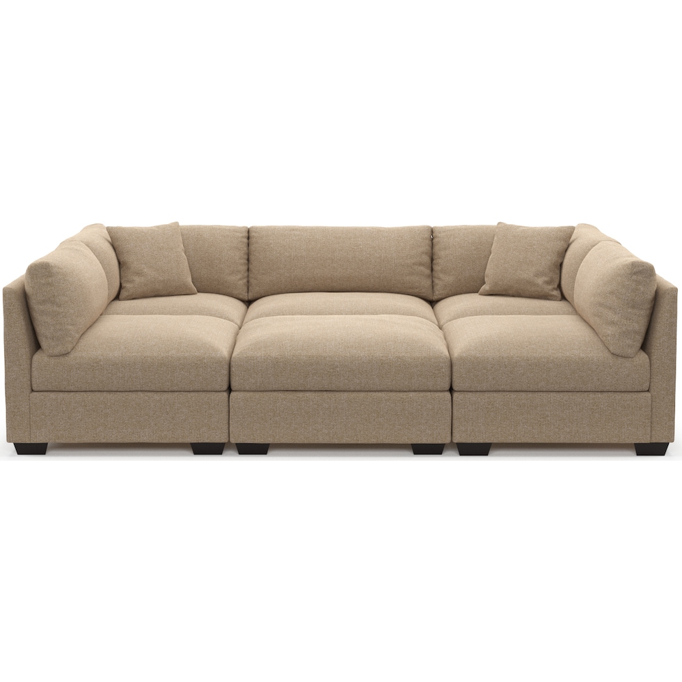 beckham gray sectional   