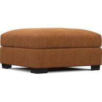beckham orange ottoman   