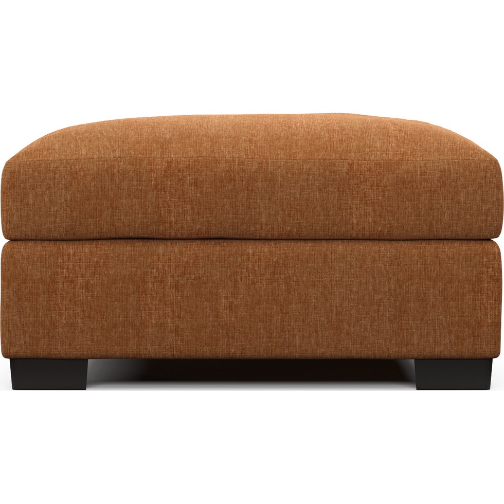 beckham orange ottoman   