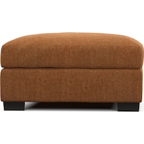 beckham orange ottoman   