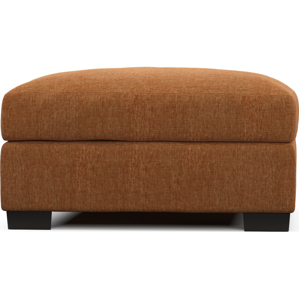 beckham orange ottoman   