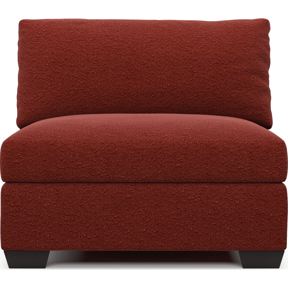 beckham red armless chair   