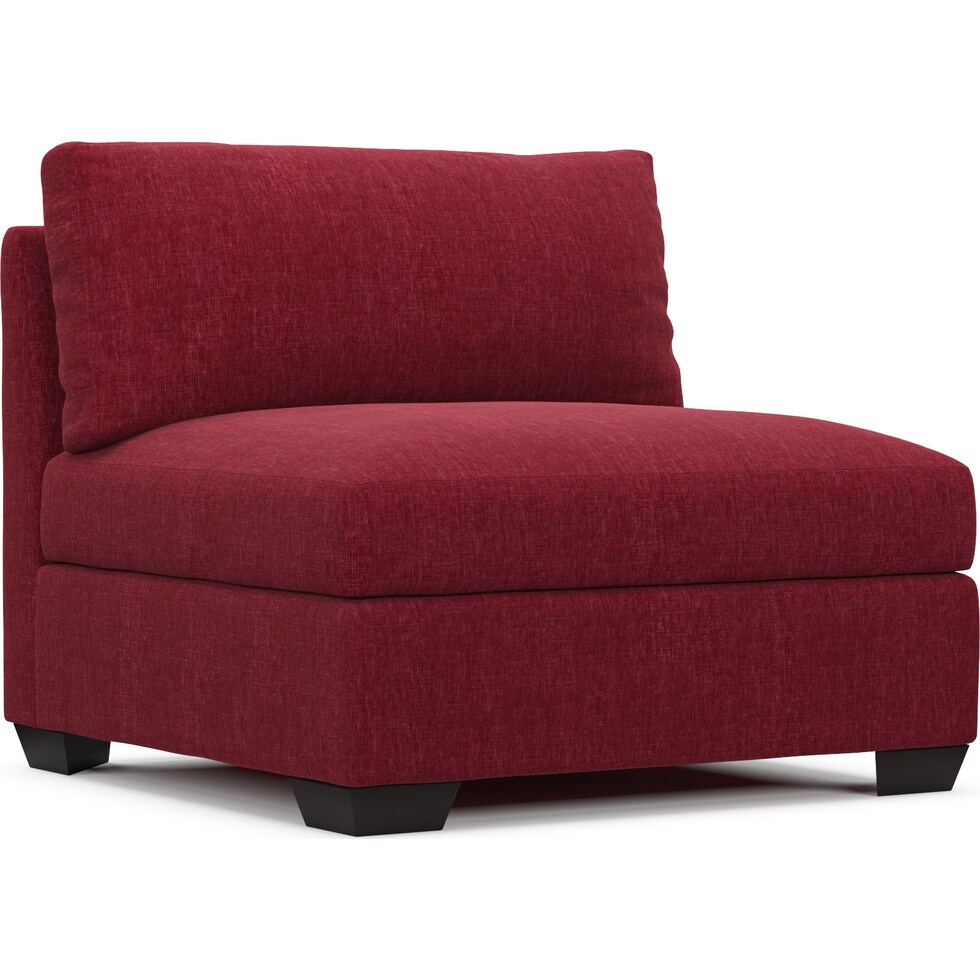 beckham red armless chair   