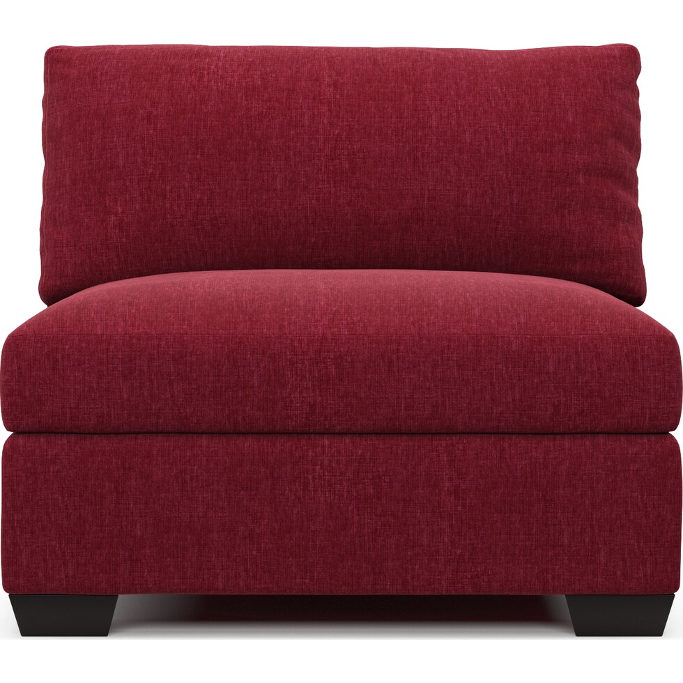 beckham red armless chair   