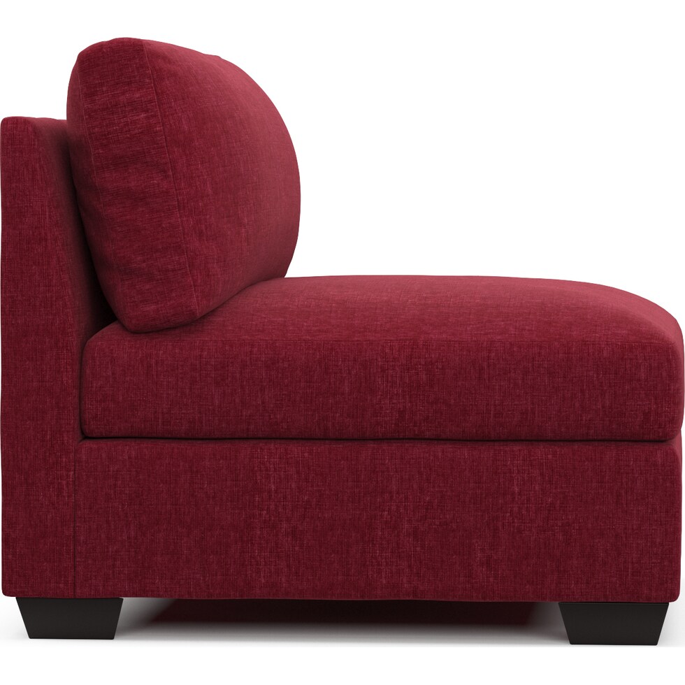 beckham red armless chair   