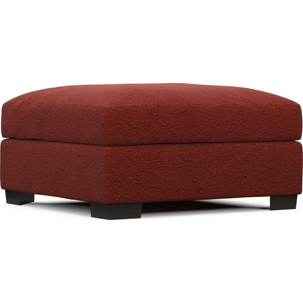 beckham red ottoman   