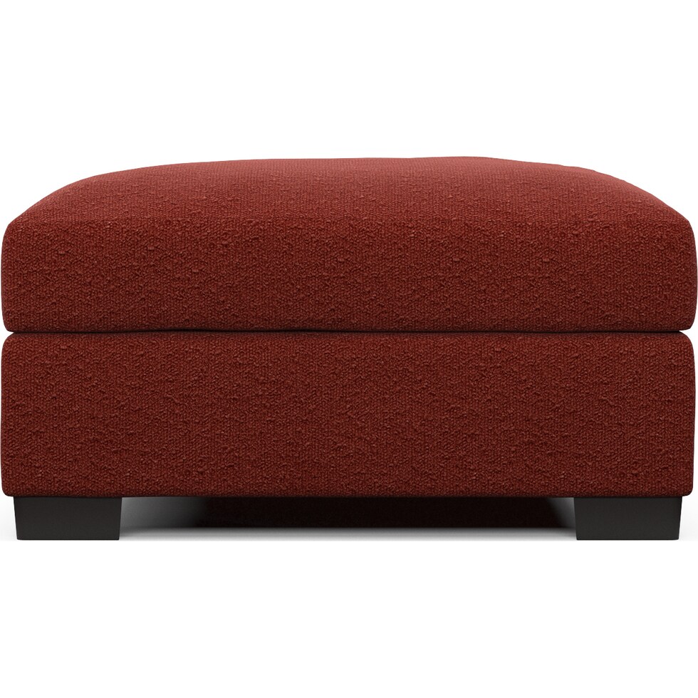 beckham red ottoman   