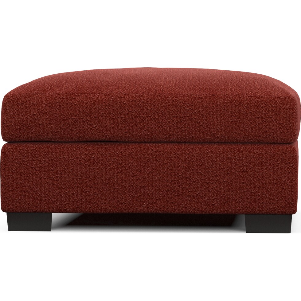 beckham red ottoman   