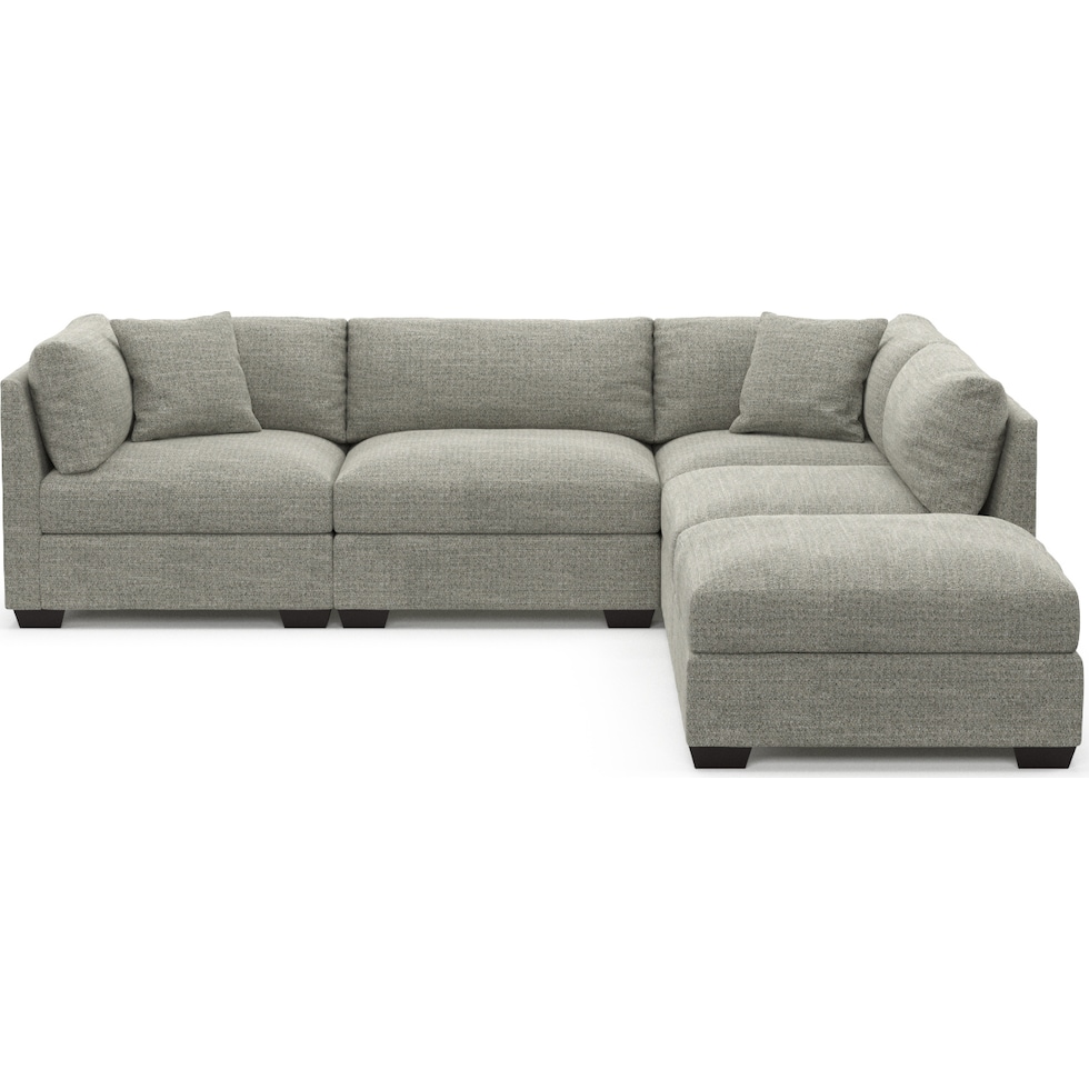 beckham red sectional   